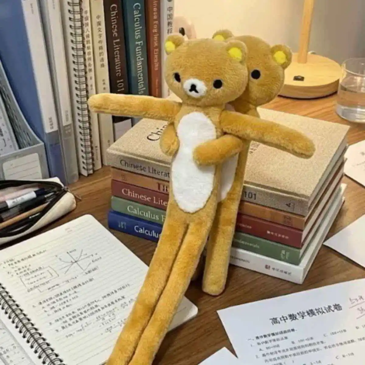 Rilakkuma Dry Plush Doll Funny Relaxed Desk Decoration Kawaii Gift for Classmate Unusual Collectible Cute Desk Decor