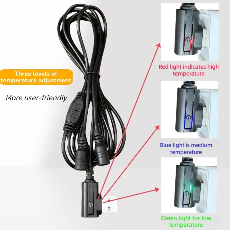 USB Heated Gloves Electric Hand Warmer Winter Thermal Knitting Mittens Touchscreen Anti-Slip