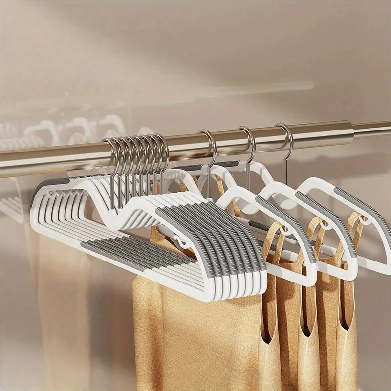 Non-Slip Plastic Hangers - Versatile, Traceless Design for Clothes, Bras & More - Ideal for Home Storage & Retail Display
