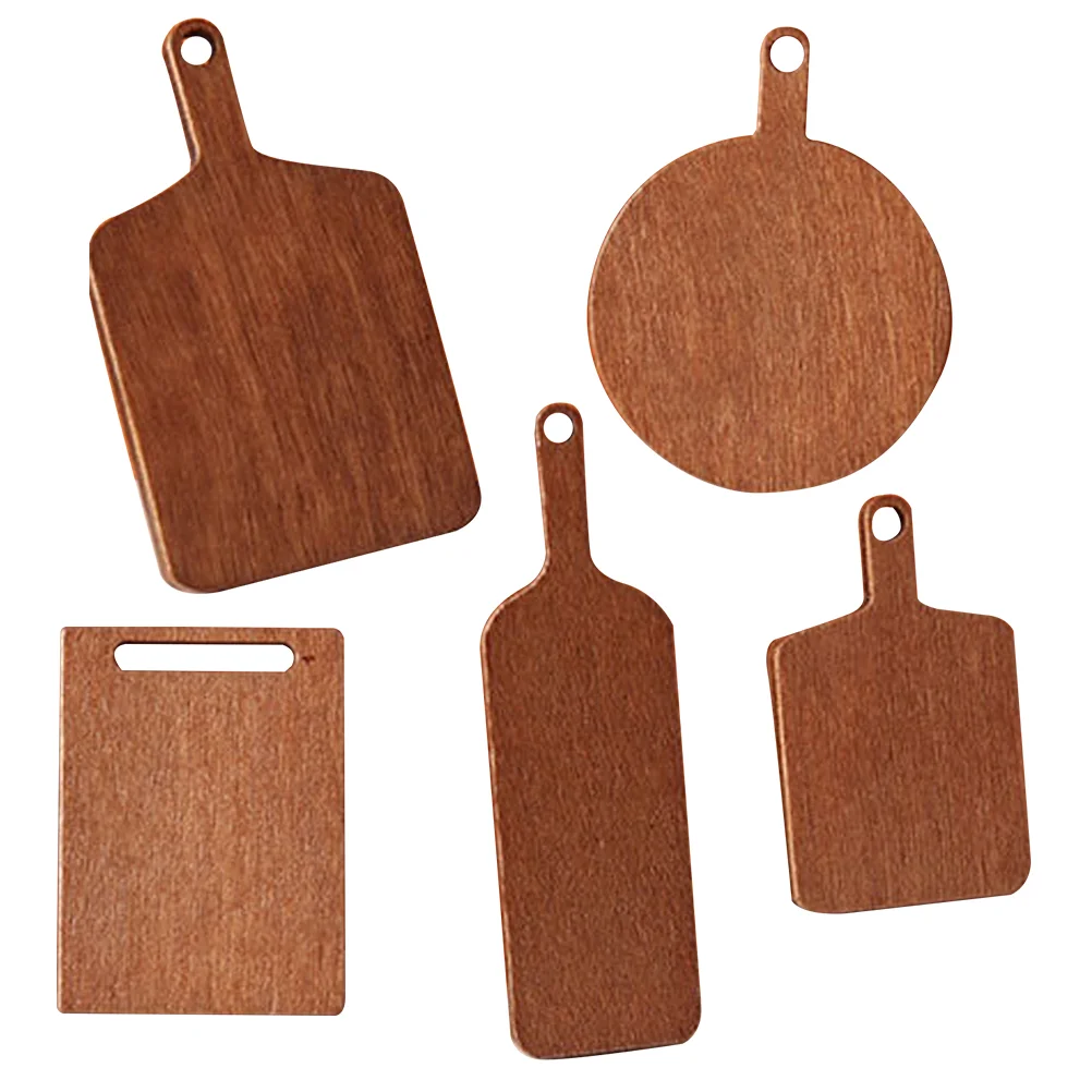 

10 Pcs Miniature Toys Chopping Board Model Charcuterie Wooden Cutting Photo Prop