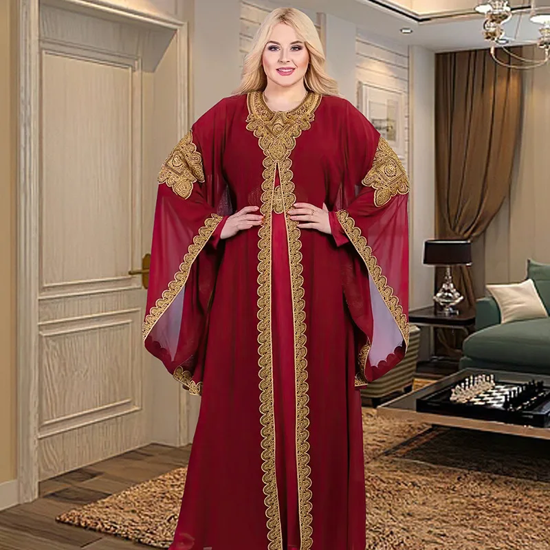 Dashiki vestidos africanos para mujer Kaftan gasa elegante vestido Ankara musulmán Abaya Dubai Jalabiya Boubou bata ropa africana