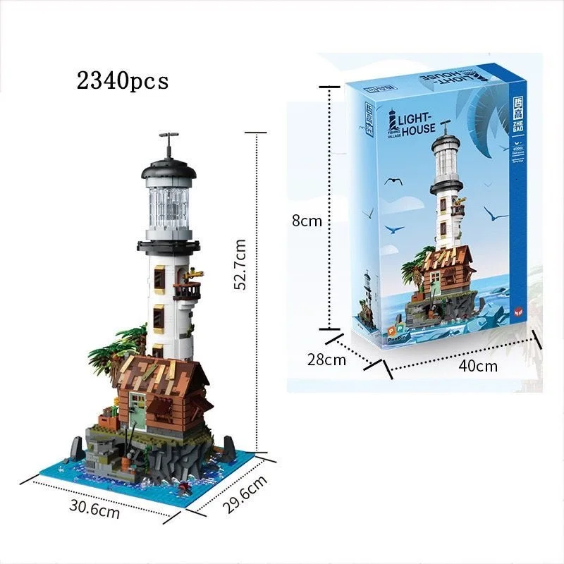 صياد رصيف ZHEGAO كتل ضوء منزل قوالب بناء المقصورة juguetes لتقوم بها بنفسك لعب لفتاة هدية الكبار هدية السنة الجديدة #6