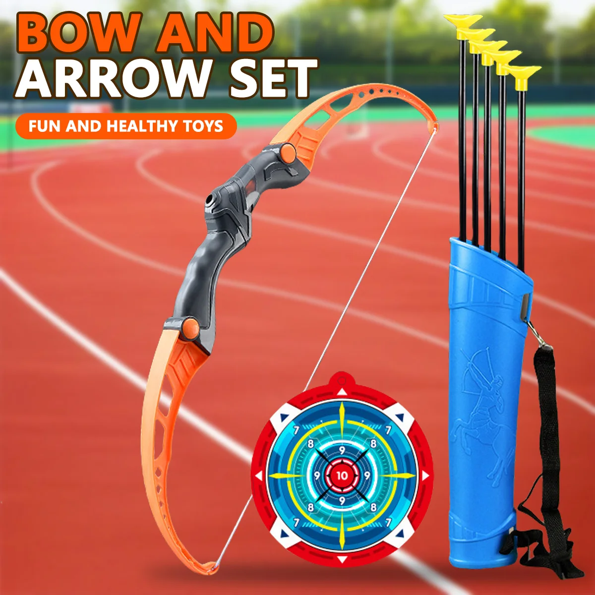 أطفال القوس والسهم مجموعة ألعاب الرماية في الهواء الطلق مجموعة للأطفال الذين تتراوح أعمارهم بين 4-8 8-12 مع شفط كأس السهام للأطفال الكبار الإجهاد الإغاثة