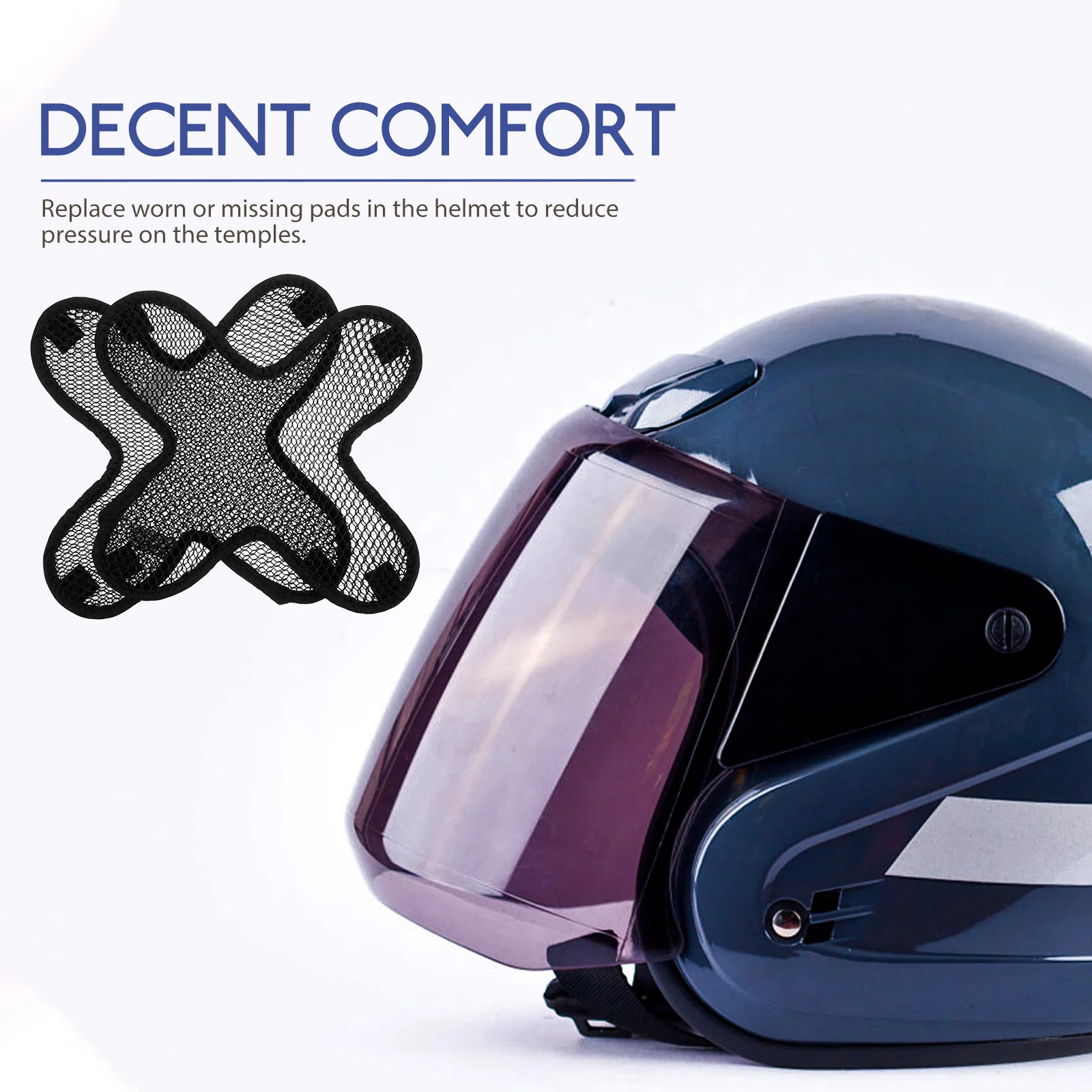 

2Pcs Breathable Motorcycle Inner Cushion Pads Protective Liner Shock Absorption Padding Hat Sweat Liner