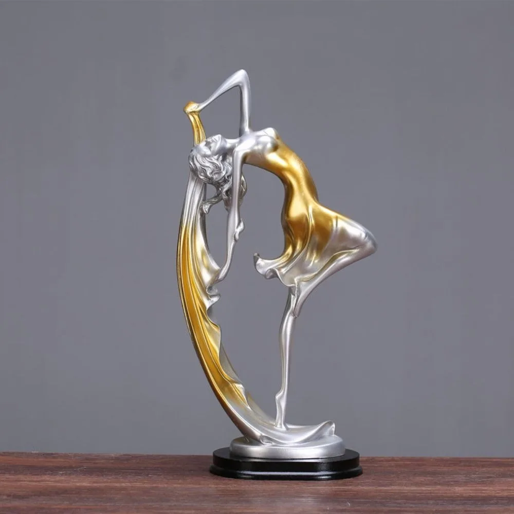 Art Dance Girl Ornaments Modern Handicraft Girl Character Statue Fashionable Creative Miniatures Figurine Sculpture Living Room