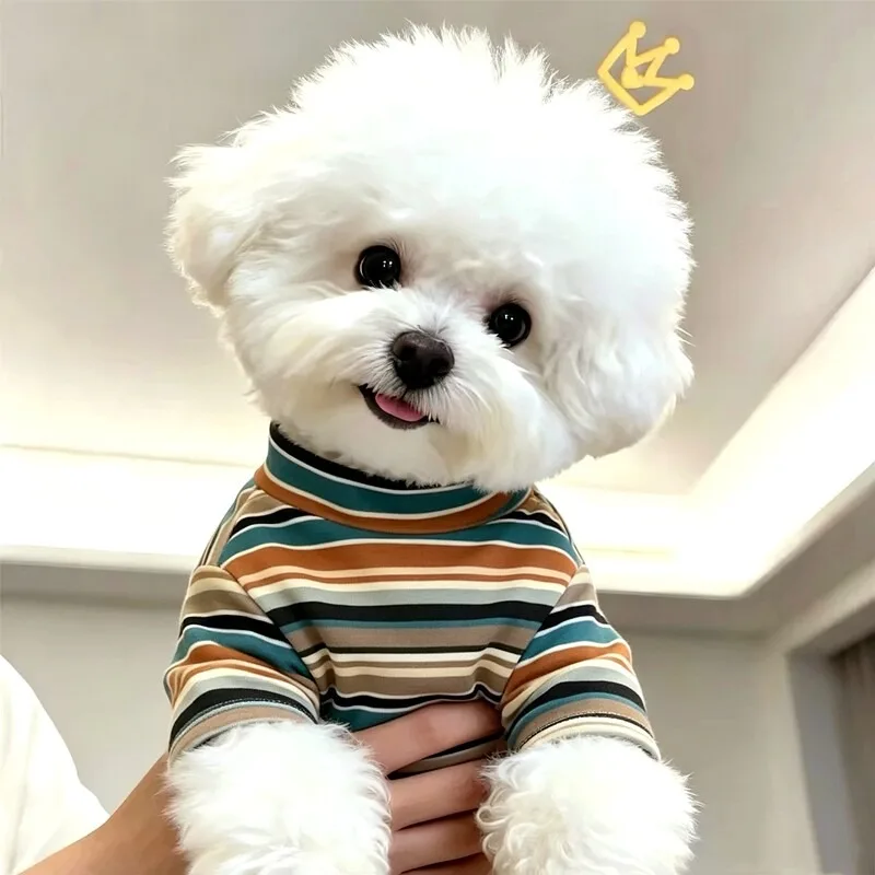 Autumn Pet Base Layer, Warm Base Layer for Bichon Frisé, Soft Clothes for Pomeranian, Casual Vest for Maltese