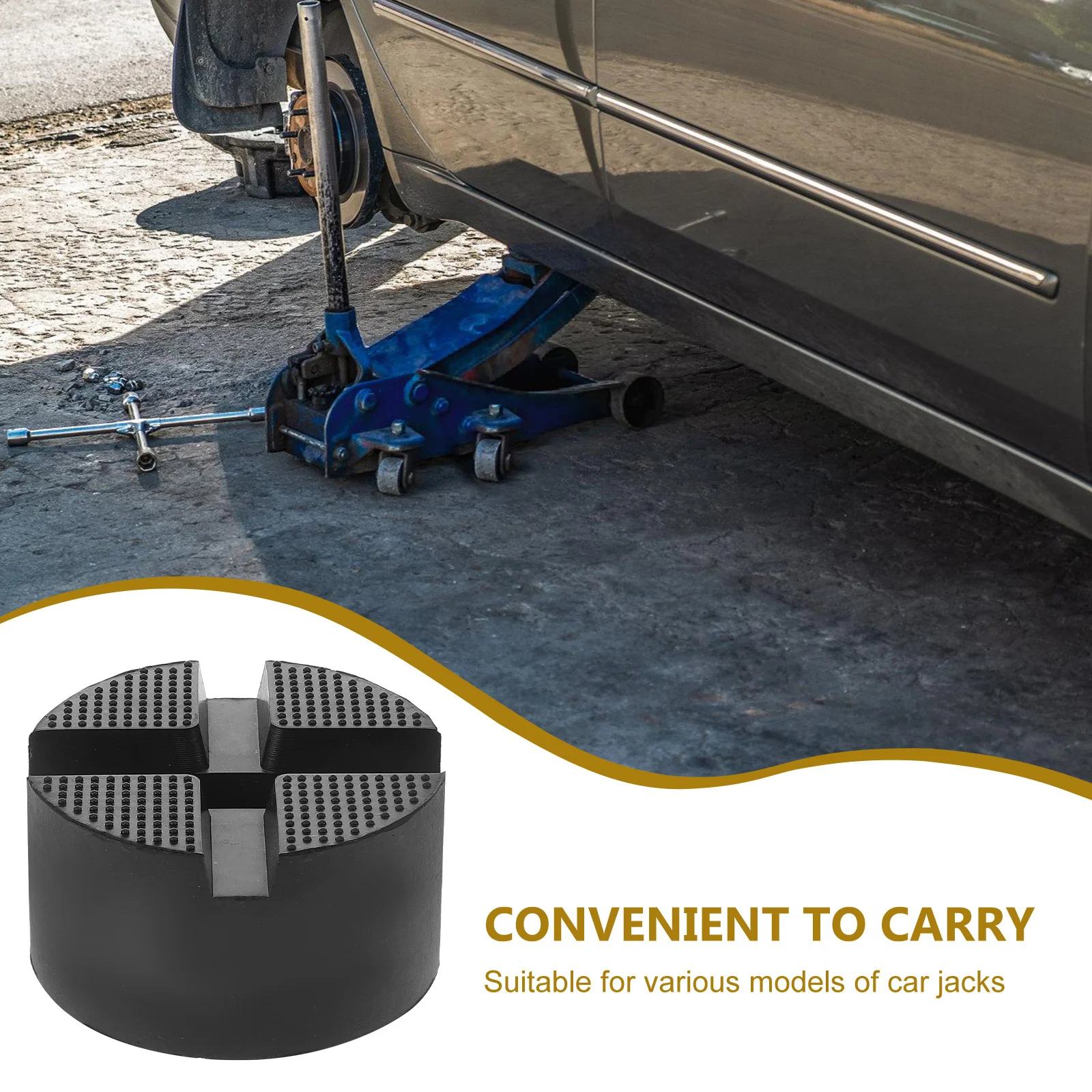 

Rubber Pad Floor Adapter Universal Car Lift Protection Anti Slip Thickened Aluminum For Jack Stand Bottle Jack Trailer