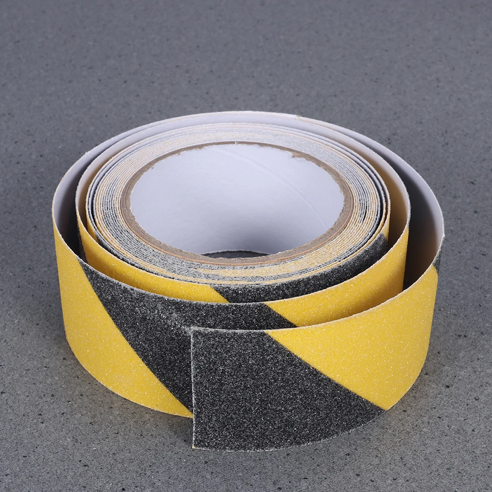 

2 Roll Waterproof Tape Non-slip Yellow Black Floor Safety Skid Frosted Well-marked Warning
