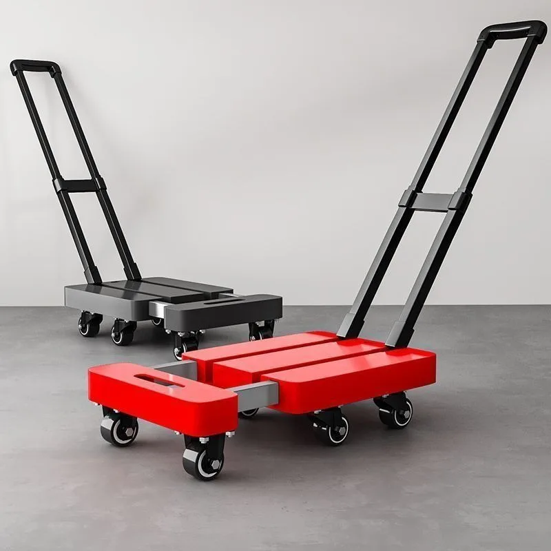 Wear resistant and anti slip folding small cart, extendable and upgraded, thick and portable cart, extendable and portable