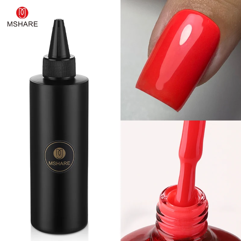 MSHARE 250 ml Gummibasis-Gel-Tarn-Nachfüllung, milchig rosa, weiß, glitzernd, goldfarben, französische Maniküre, Farbbasis, großes Volumen