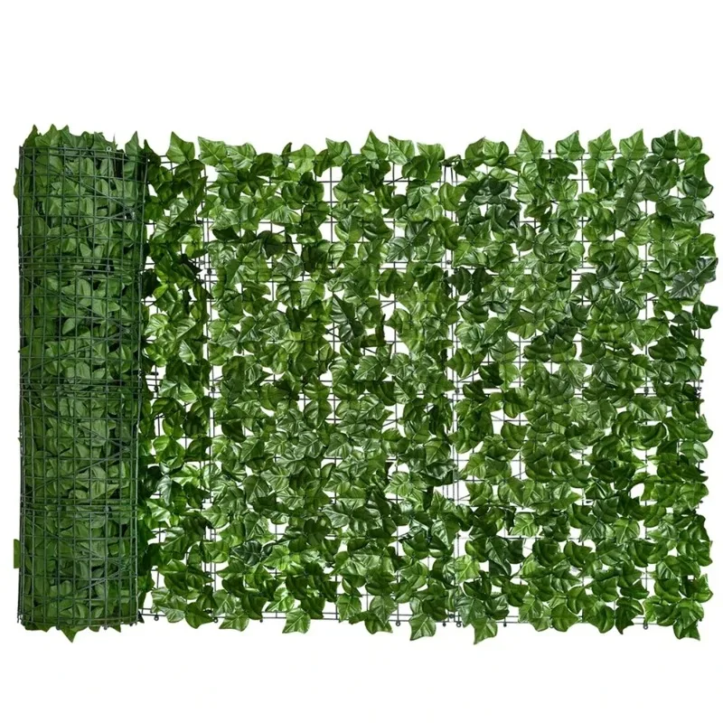 

Artificial Privacy Fence Screen Faux Ivy Leaf Hedges 200/100cm Long Leaf Fence Panels Indoor Outdoor Garden Deck Balcony Screen