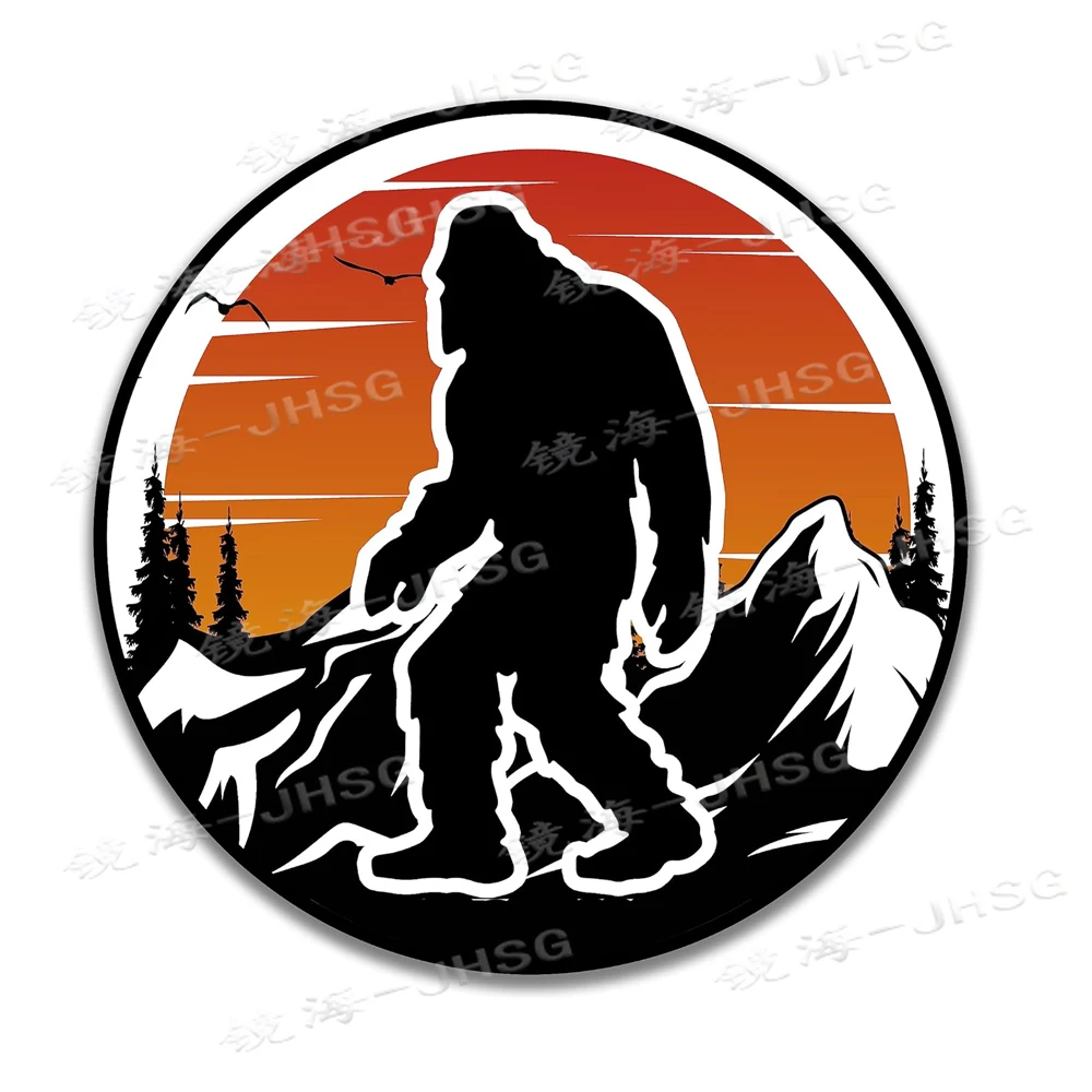 Big Foot Sticker - Sasquatch Walking in The Woods Sticker - Off Road Vinyl Sticker Car Truck 4x4