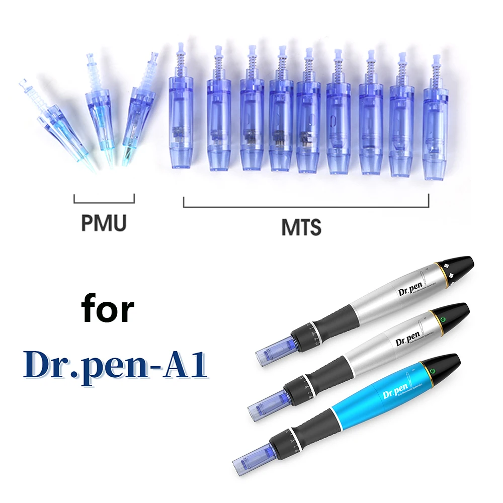 Dr.pen Dermapen Ekai Original Manufacturer A1 Derma Pen, PMU & MTS, adhésion grossière les 1, 3, 5, 7, 9, 12, 24, 36, 42 Pins CharacterFor drpen A1