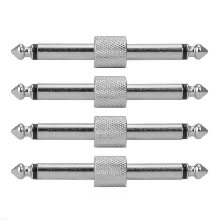 Straight Connector for Guitar Effects Pedalboard Coupler 6.35MM Male To Male Adapter