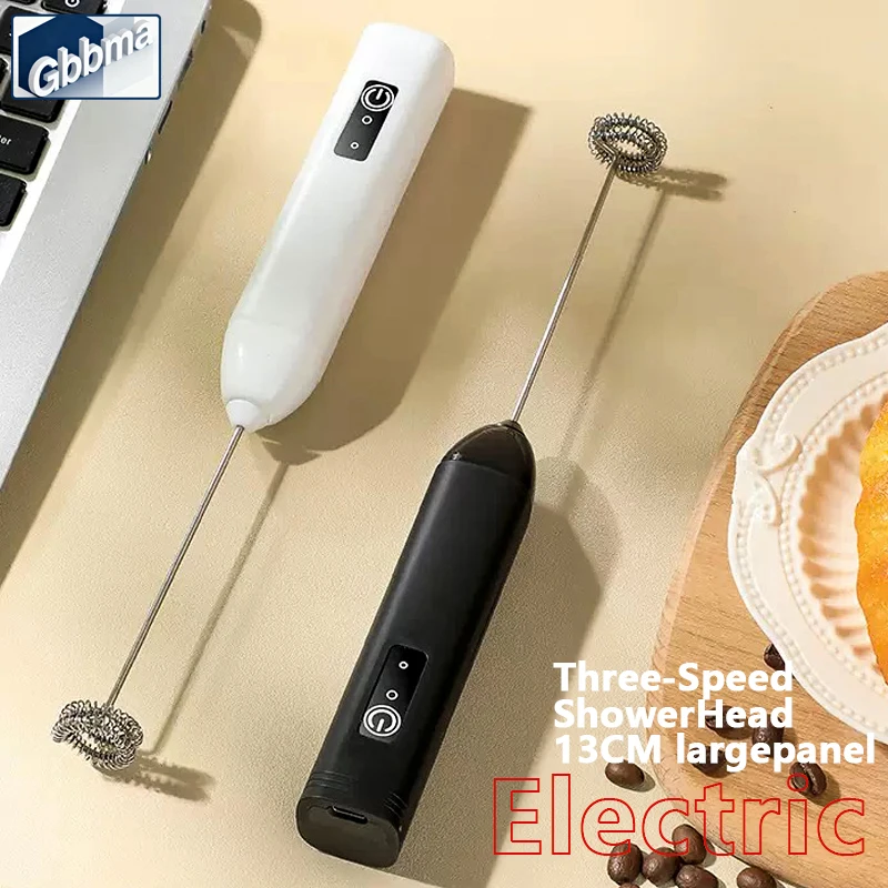 HOT Rechargeable Electric Egg Beater With Stand Bracket 3 Speeds Adjustable Hand Whisk Drink Mixer Milk Frother for Coffee