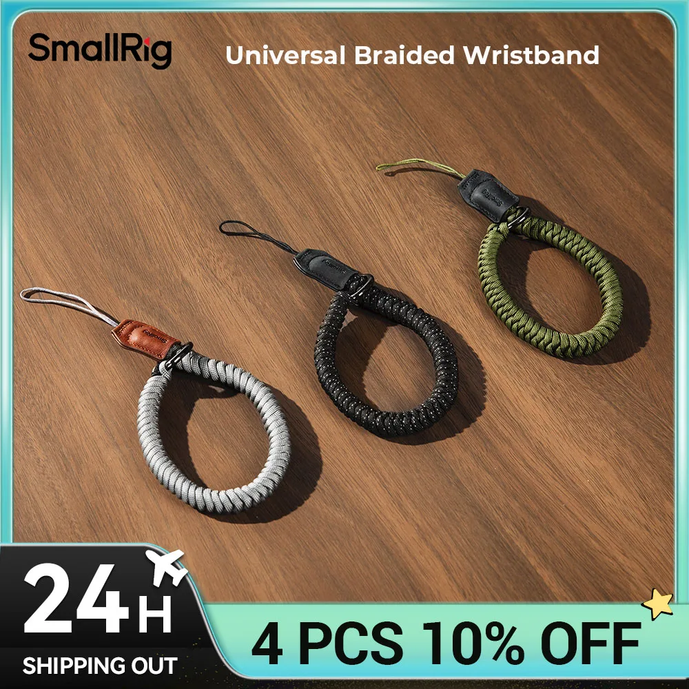 SmallRig Universal Braided Wrist Strap Black Green and Black Color Can Choose for Sony for FUJIFILM for Nikon Cameras 4881