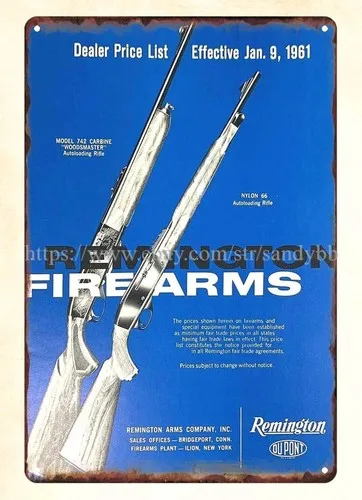 bedding ideas dorm room 1961 Remington Firearms metal tin sign