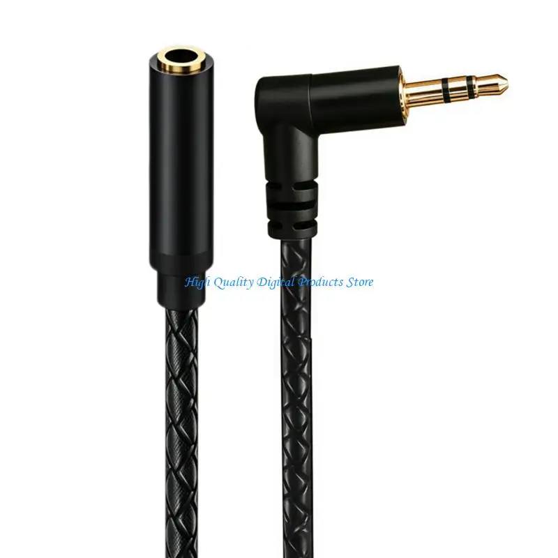 U2JE 3.5 mm Headphone Extension Cable Male to Female Cord, Black Cover and Gold-Tone Ends for Speaker and Laptop Use
