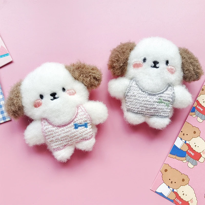 Nette Quietschen Welpen Plüsch Spielzeug Cartoon Hund Gefüllte Puppe Schlüsselbund Rucksack Anhänger Tasche Hängende Dekoration Kinder Geschenke