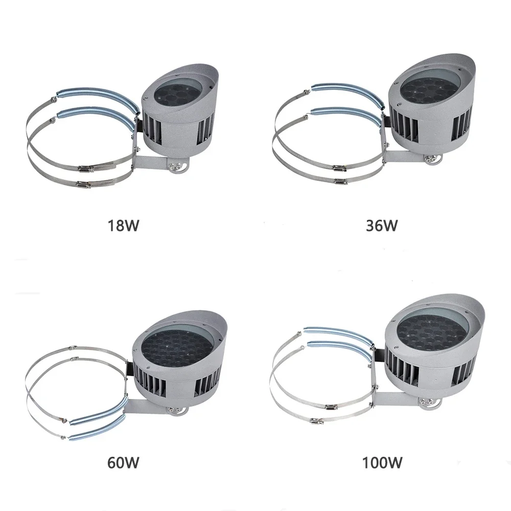 ไฟต้นไม้ LED อัจฉริยะ 100W สำหรับภายนอกอาคาร กันน้ำ เหมาะสำหรับสวน สนาม ลาน วงแหวนไฟส่องต้นไม้ 36W ขายดี