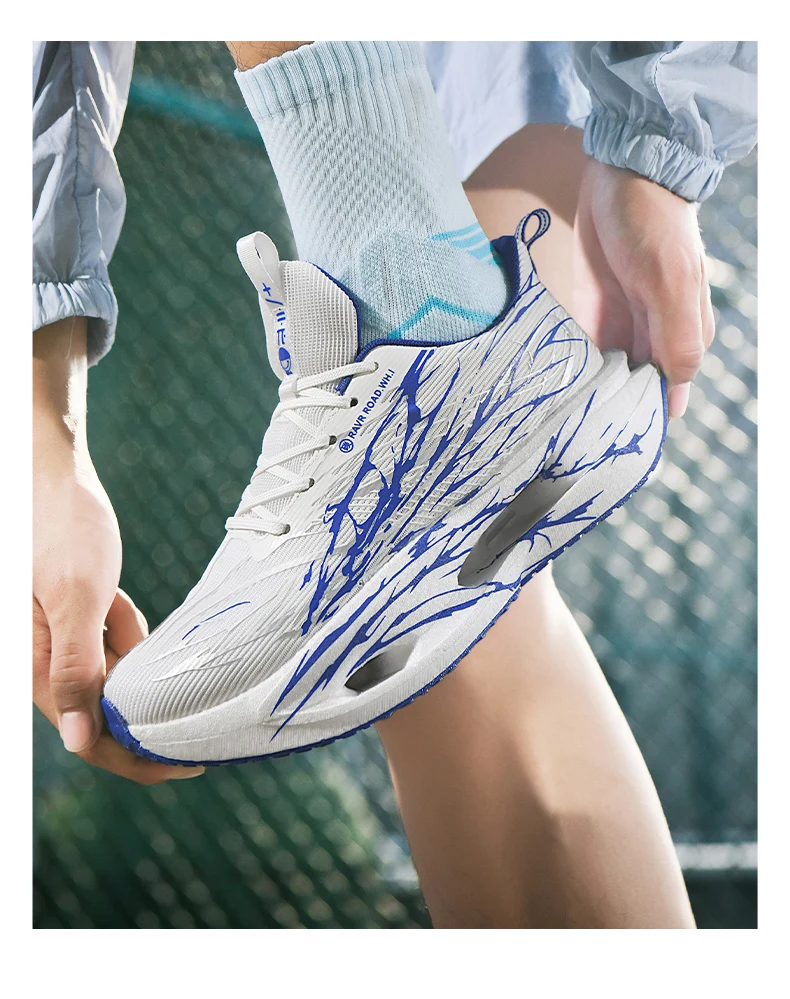 Herren-Sneaker mit Carbonplatte, Laufschuhe, leichte, atmungsaktive, stoßdämpfende Tennis-, Sport- und Marathon-Schuhe für das Training – Detail 18
