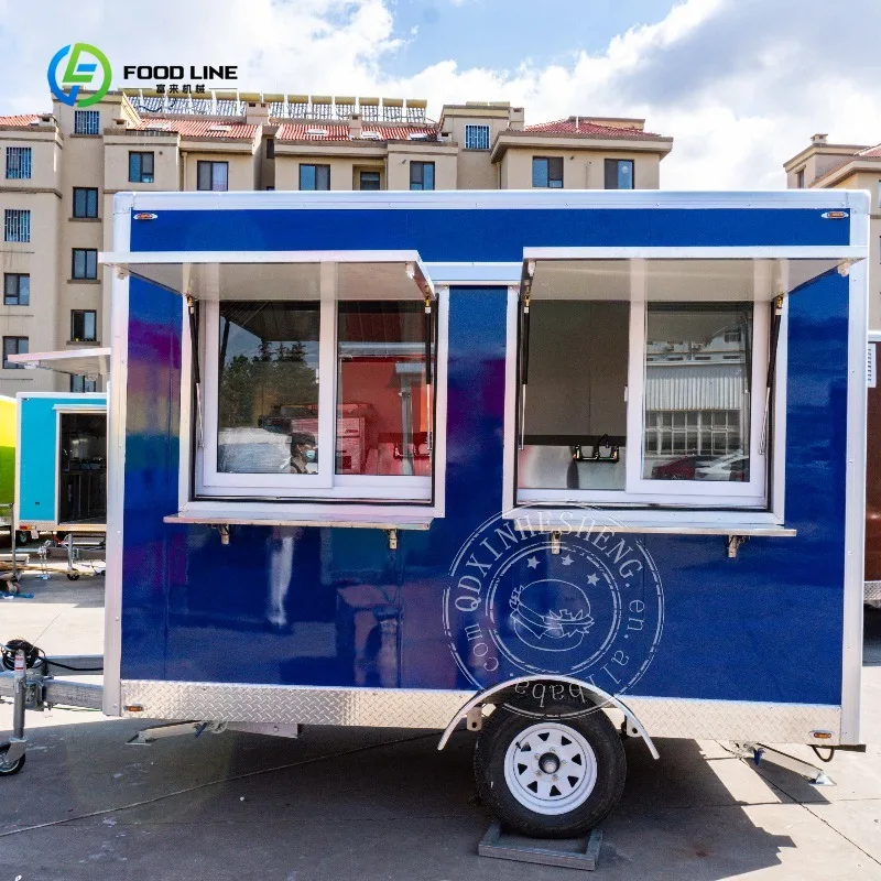 

New Fashion Food Truck Ice Cream Trailer Mobile Food Cart Food Trailer Fully Equipped with Good Price