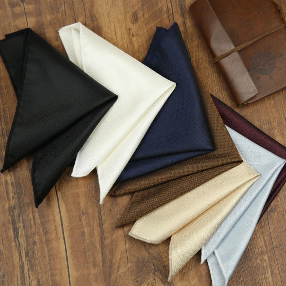 نمط جديد منديل رائجة البيع بدلة سوداء اكسسوارات الصلبة منديل الرجال حفل زفاف هدية عيد ميلاد جيب مربع