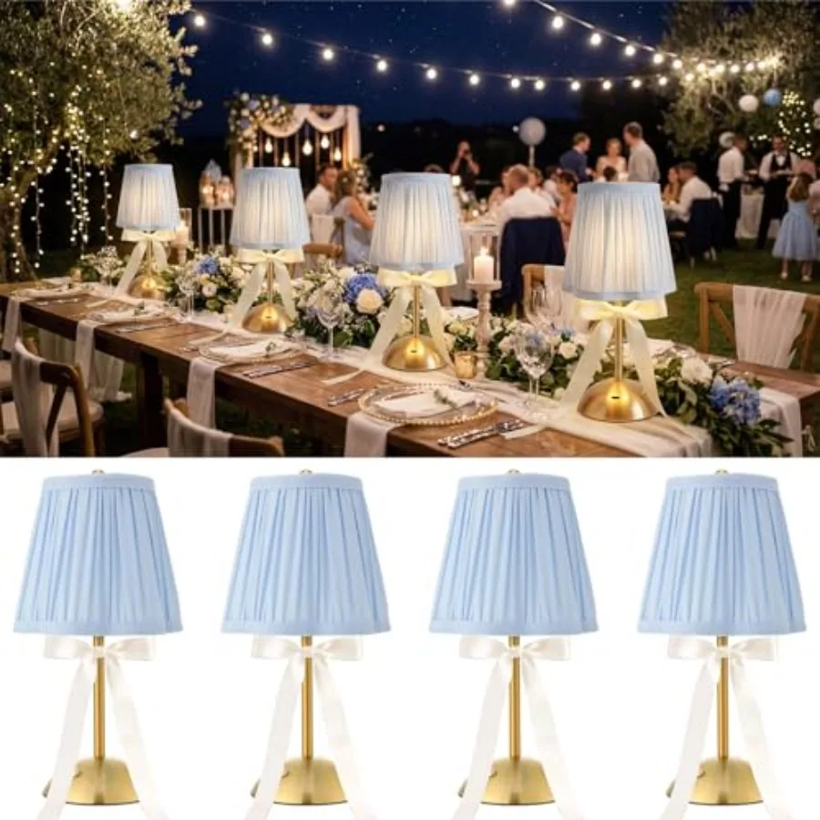 

Pack Wedding Cordless Table Lamp Rechargeable Touch LED Small Gold Portable Battery Operated USB-c Desk Lamp 3 Color Dimmable f