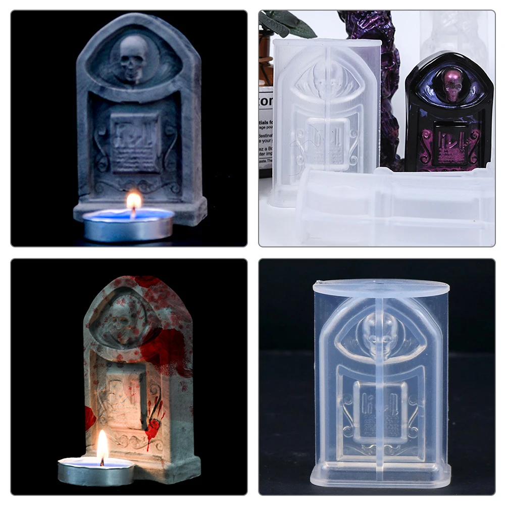 

Halloween Tombstone Silicone Mold Diy Making Scented Epoxy Crafts Decorative Desktop Ornament Shape Mold For