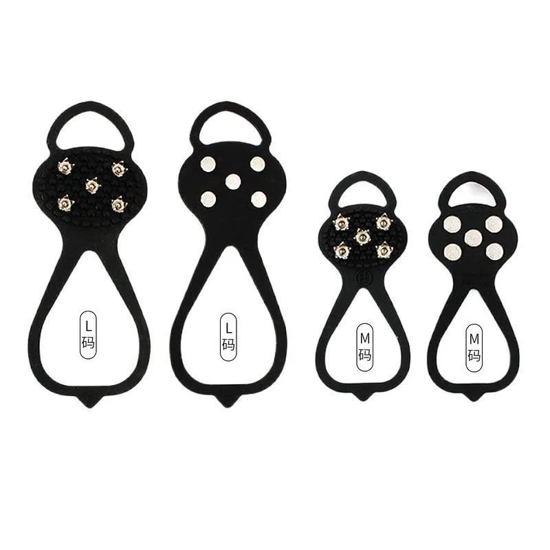 Outdoor Snow Five-Tooth Anti-Slip Ice Claws Snow Mountaineering Anti-Slip Shoe Covers Ice Fishing Professional Shoe Covers