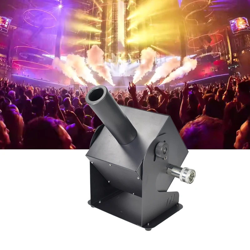 DMX512 CO2 Jet Cannon Fog Machine Stage Smoke Sprayer 8-10m Height Adjustable Dual Voltage 110-120V 220-230V for DJ Party Event