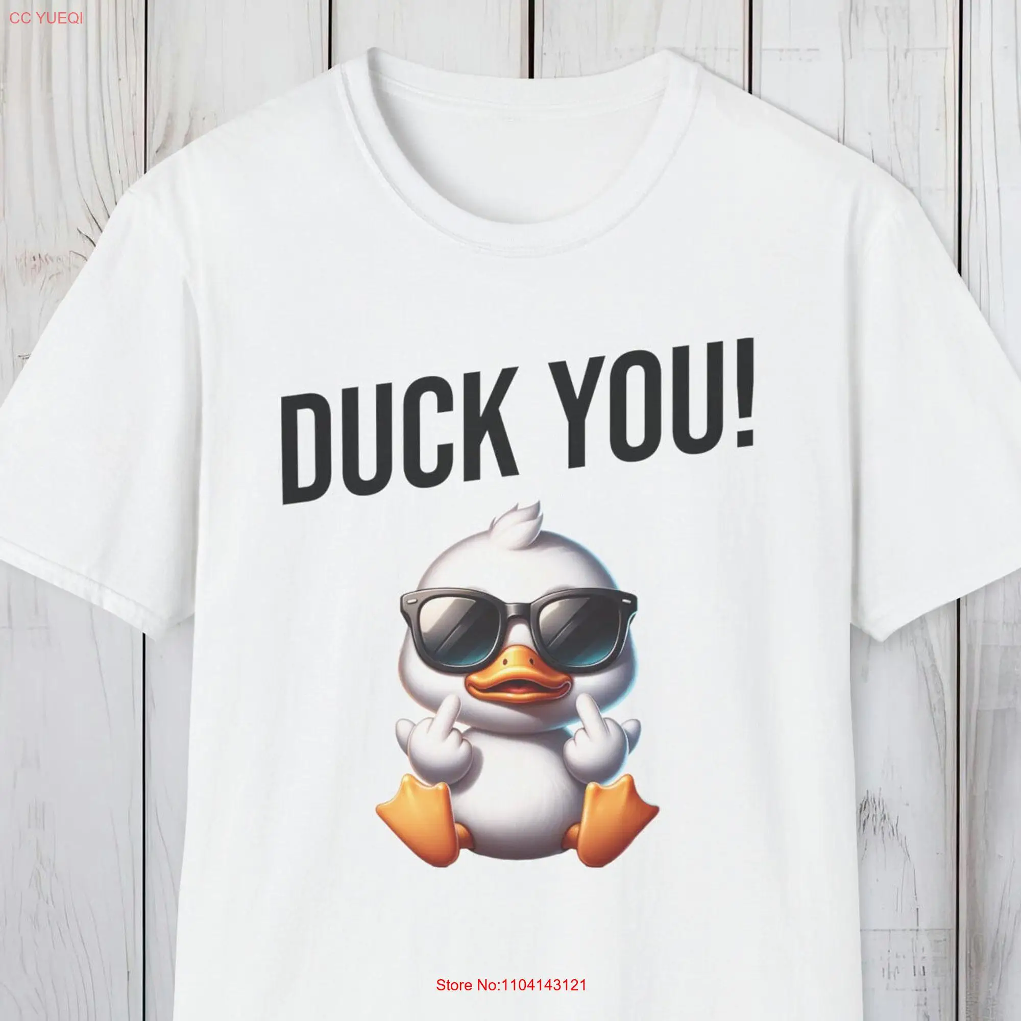 Cheeky Duck Humor Crewneck T Shirt Sassy Sustainable Soft Cotton Funny for Friends and Family 8 Light Colors