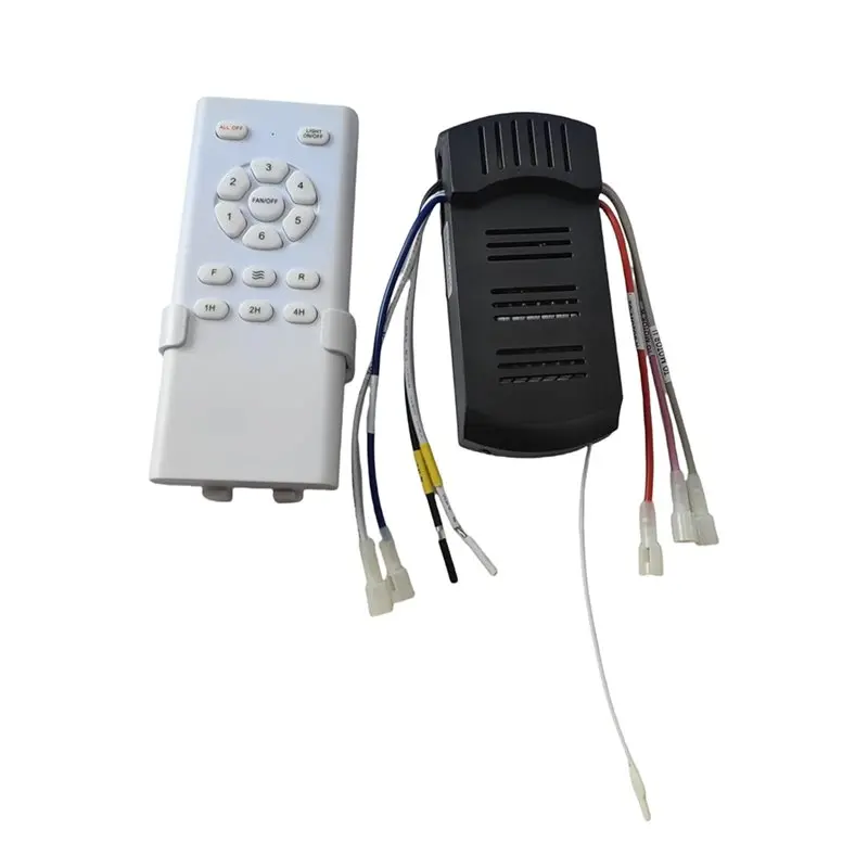 ABBO-Universal Ceiling Fan Remote Control Kit With Receiver -High Voltage Output, 6-Speed & Light Dimmer For DC Motor Fans