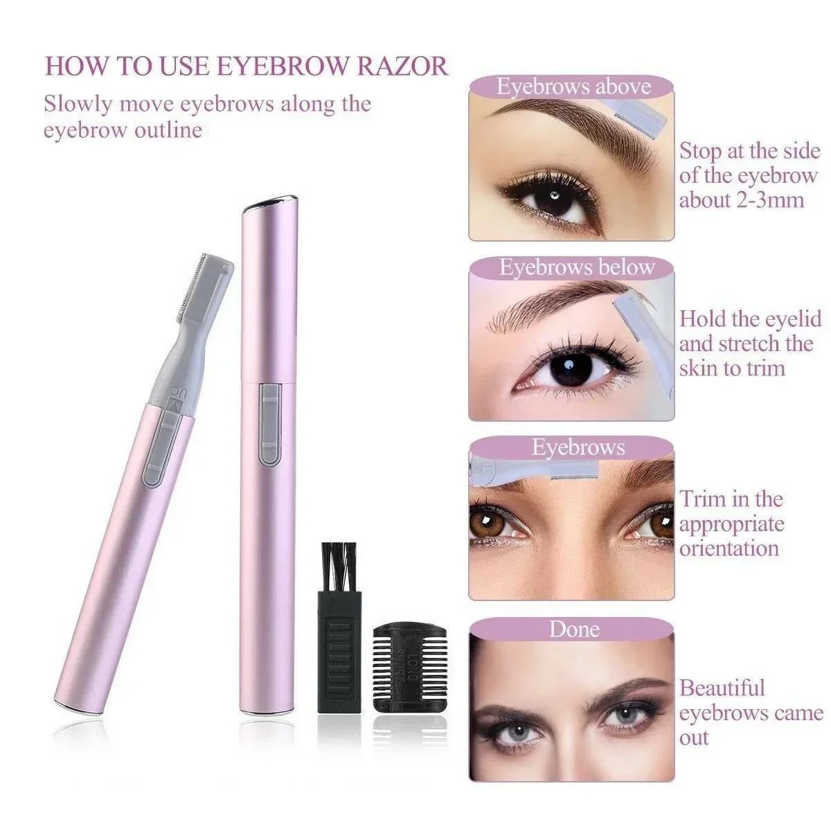 電気眉毛トリマーメイクアップ無痛脱毛器ミニカミソリポータブル顔脱毛器ボディと顔の脱毛用