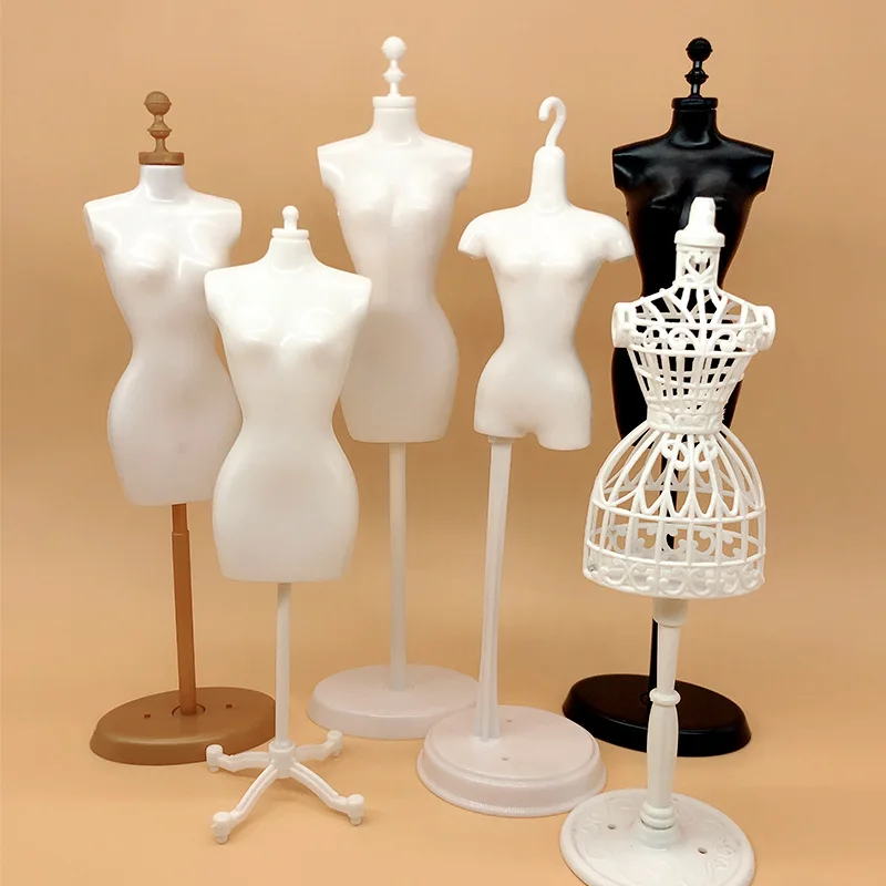 1:6 Mini Mannequin Doll Clothes Dress Stand Model Costume Design Display Holder for Dollhouse DIY Wedding Dress Support