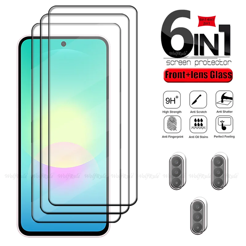 6-in-1 For Samsung Jump 5 Glass Samsung Jump 5 Tempered Glass Full Cover Glue Screen Protector Samsung Galaxy Jump 5 Lens Glass
