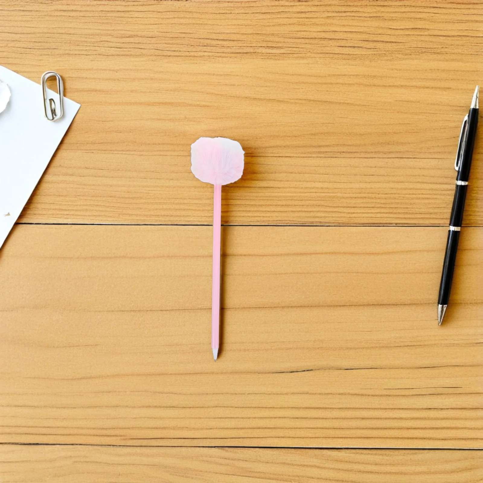 

10 шт., шариковая ручка с помпоном из мультфильма, круглая гелевая чернильная гладкая ручка для письма, детские канцелярские принадлежности, удобная ручка для девочек, милая шариковая ручка