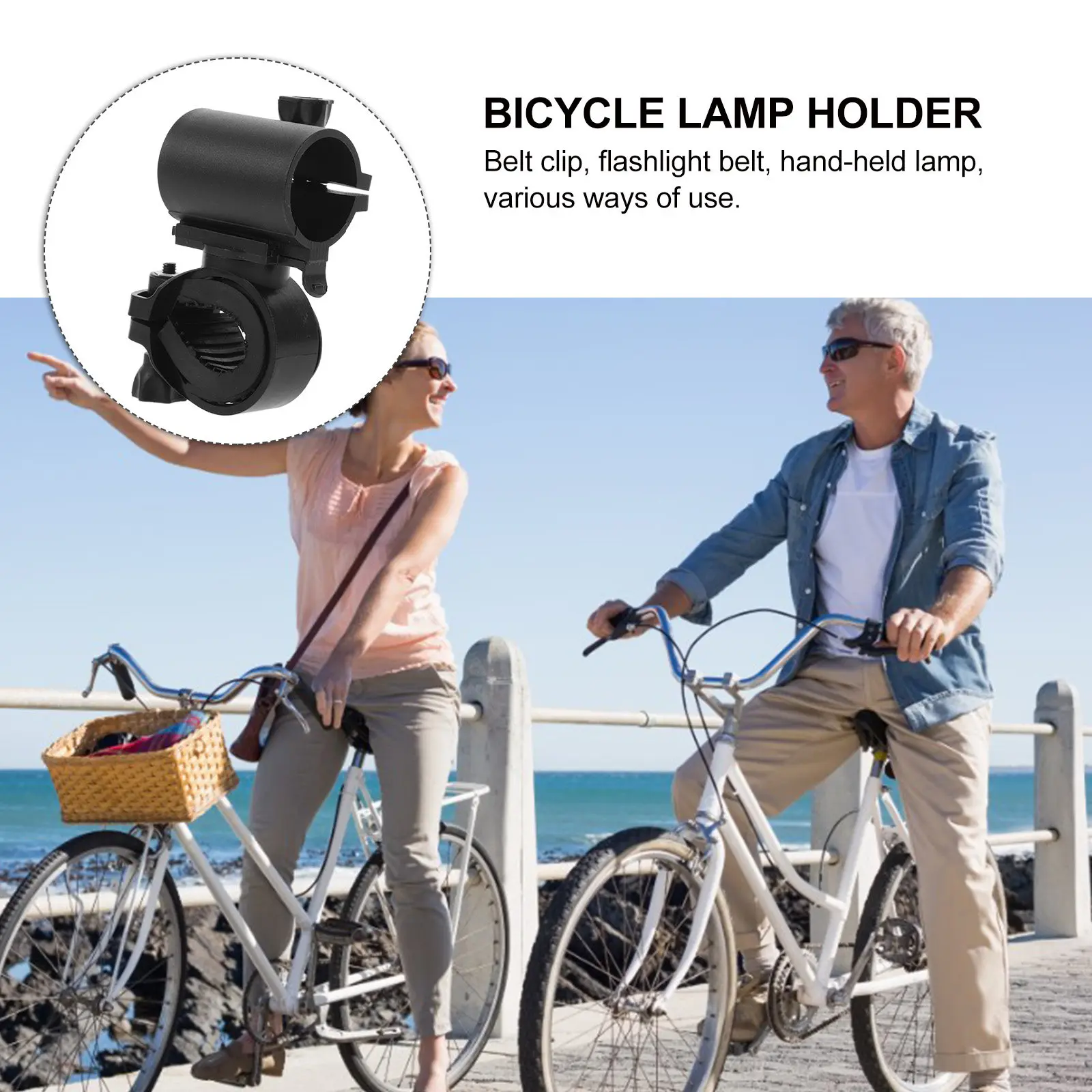 2PCS Flashlight Holder Clip Mount Bracket Bike Clamp Halloween Christmas Bike Handlebar Flashlight Holder Universal