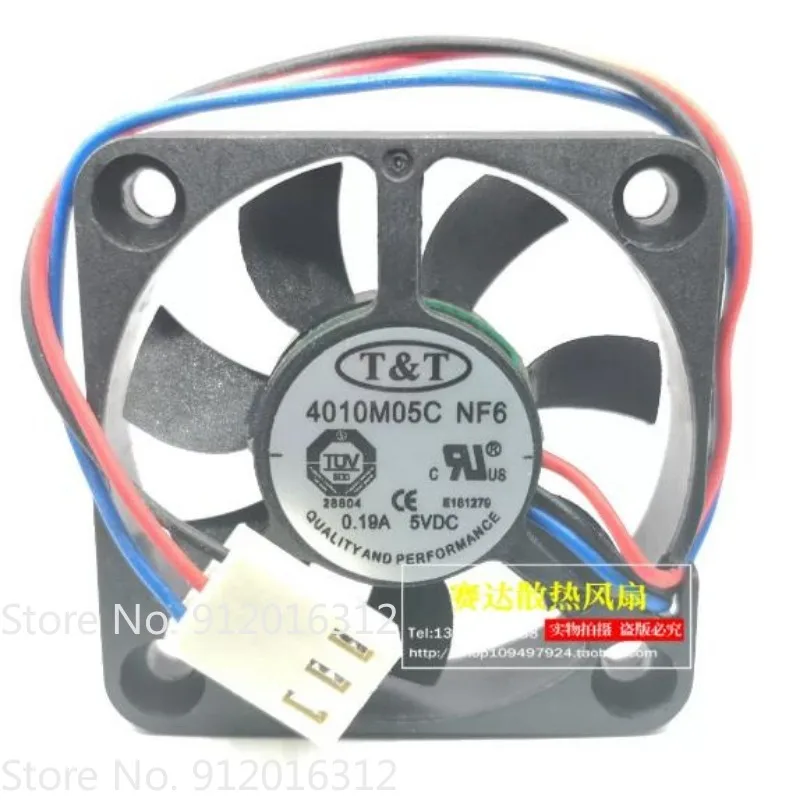 New Cooling Fan for T & T 4010 5V0.19A 410M05C 3-wire Ball Cooling Fan 40 * 40 * 10MM