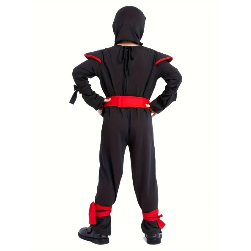 Jungen japanische Krieger Kostüm, Cartoon Samurai Halloween Outfit, Kinder Party Performance Kleidung mit Zubehör