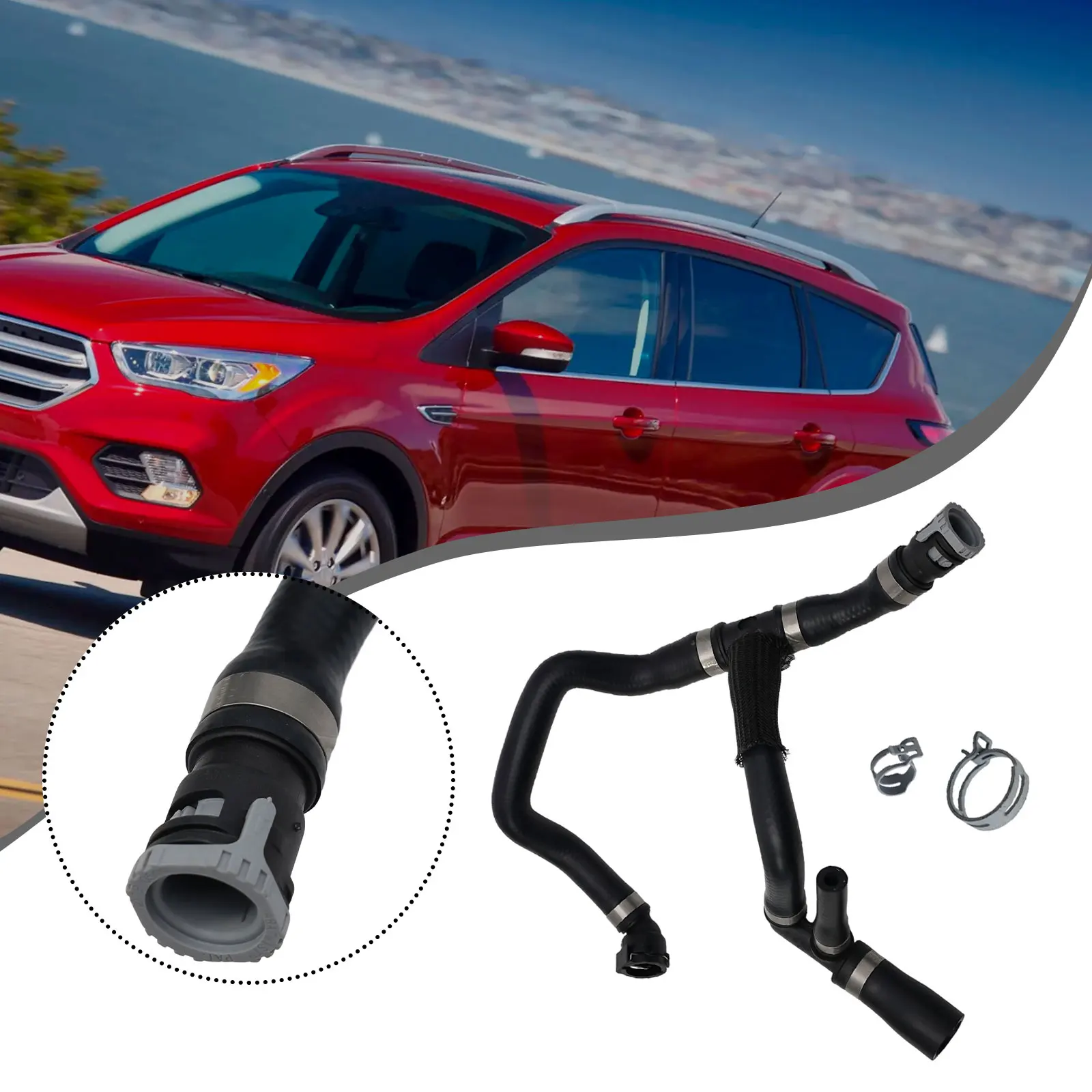 

Запасной шланг для отопителя Ford Escape 1.6L-L4 2014-2016, черный, CV6Z-18472-AB, аксессуары, инструменты для замены