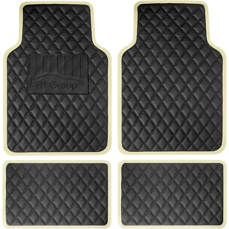 

Floor Mats - Faux Leather Floor Mats for Cars, Universal Fit Automotive Floor Mats, All Purpose Car Floor Mats, PU Leather Prot