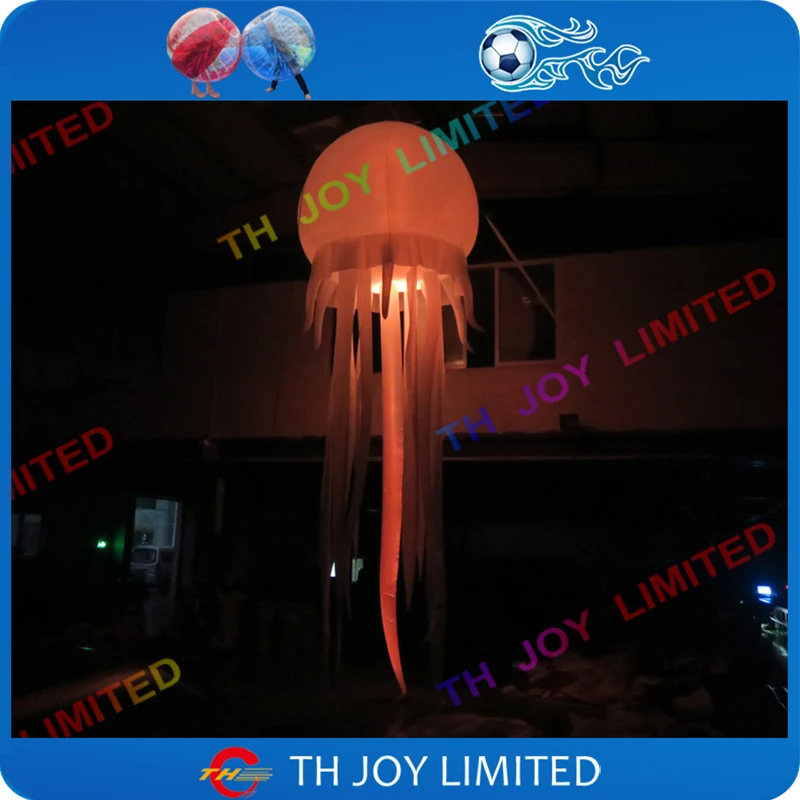 

2pcs/lot , RGB led inflatable jellyfish decorations balloon outdoor advertising hanging up jellyfish balloon