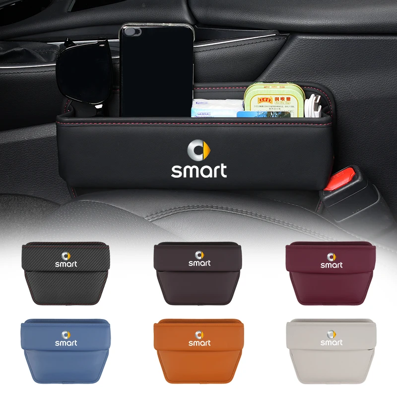 

Car Seat Gap Storage Box Side Seam Organizer Leak-Proof Case Interior For Smart Fortwo 451 450 453 Forfour EQ Cabrio Crossbla