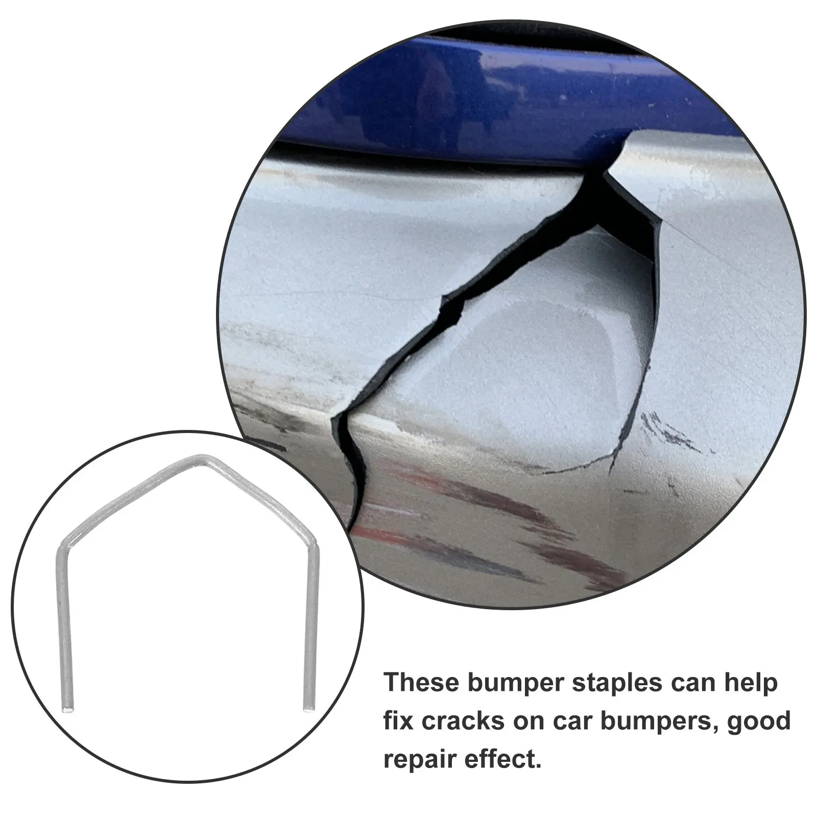 500Pcs Bumper Repair Welding Grade Car Welding Staple Kit Stable Long-Lasting Fix for Cracks DIY Auto Body