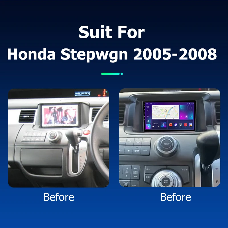 9'' Android 12.0 Car Radio for Honda Stepwgn 2005-2008  GPS Navigation Multimedia Player Carplay Stereo Head Unit