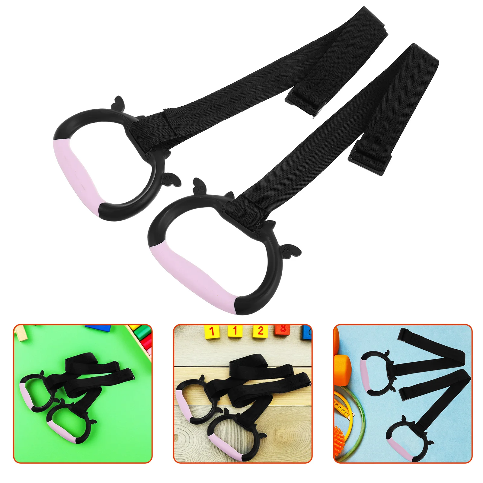 

2Pcs Children's Pull Up Rings Durable Indoor Fitness Rings for Kids Home Workout Workout Ring