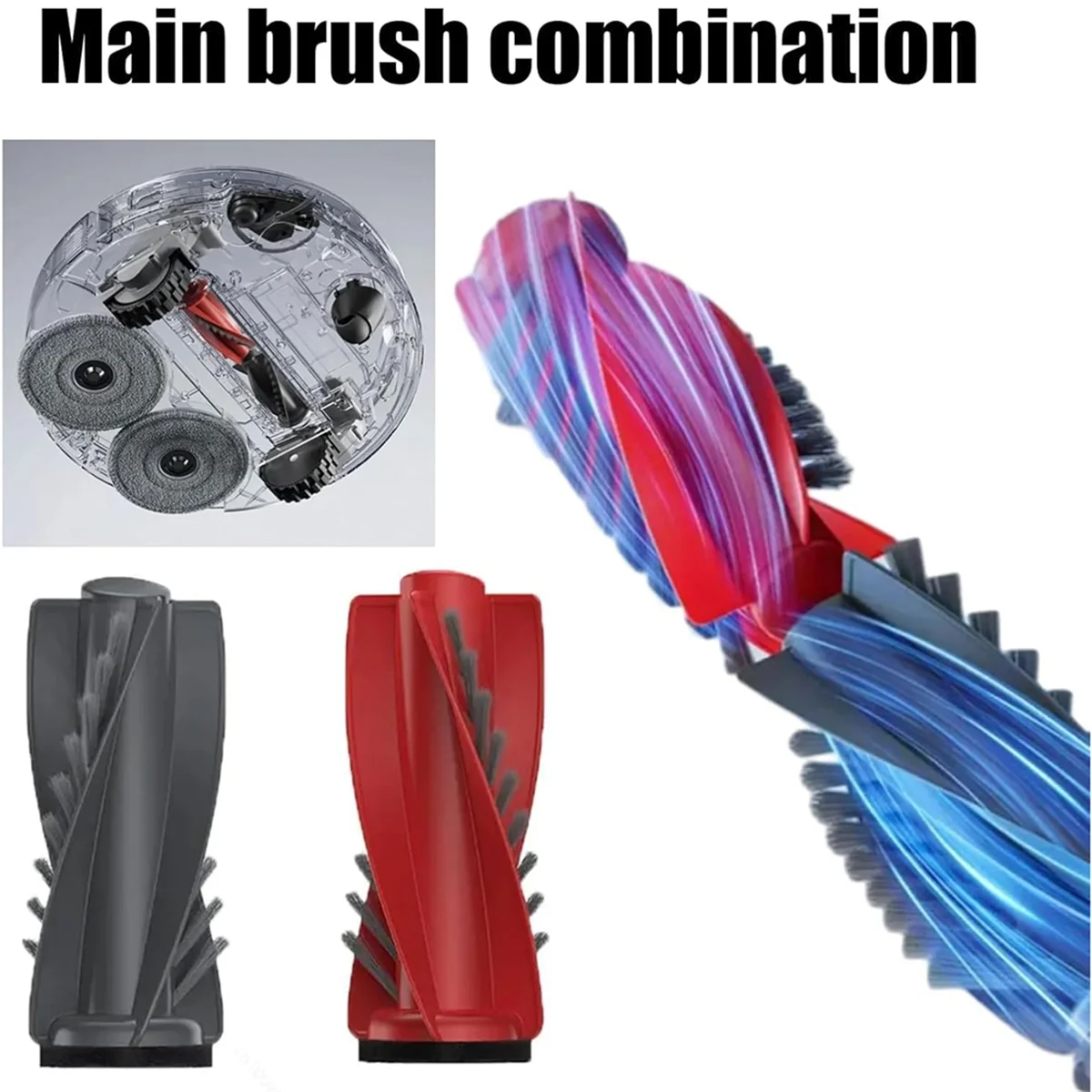 قطع غيار ABKR لـ Roborock Qrevo Curve/P20 Pro Robot Vacuum المرفقات فرش جانبية رئيسية أكياس الغبار مرشحات مناديل