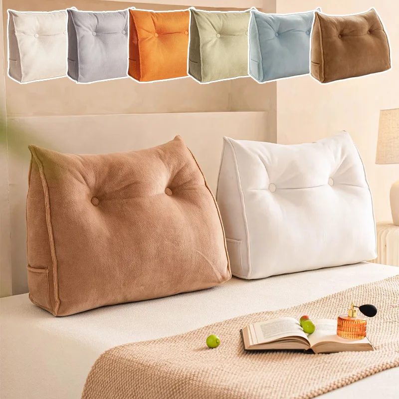 Triangle Headboard Cushion Waist Protection Back Pad for Sofa Bay Window Bedroom Lazy Relaxing Pillow Ergonomic Comfort Support