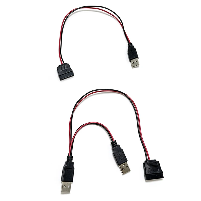 USB Male to 15Pin SATA Female Adapter Power Cable Cord 18AWG 30cm for Laptop 2.5 Hard Drive HDD SSD ﻿